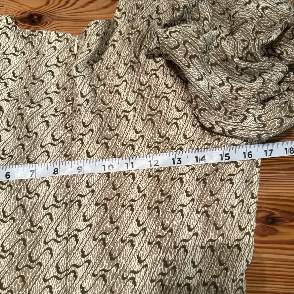 1.State NWT V-Neck Mini Dress Sz XS Oatmeal Bubble‎ Puff Sleeve Hi-Low Hem Swing